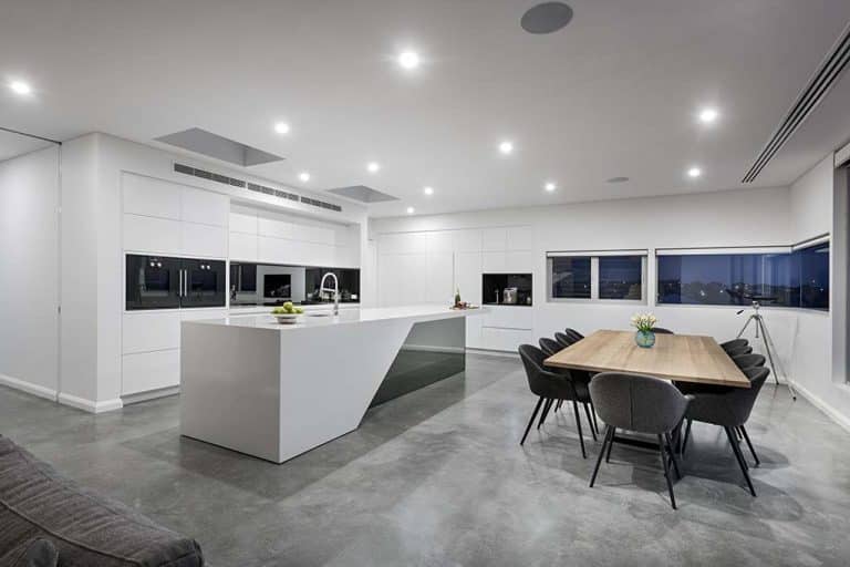 Industrial Architectural Decorative Concrete Kitchen- Polished Concrete Specialists- DS Grinding