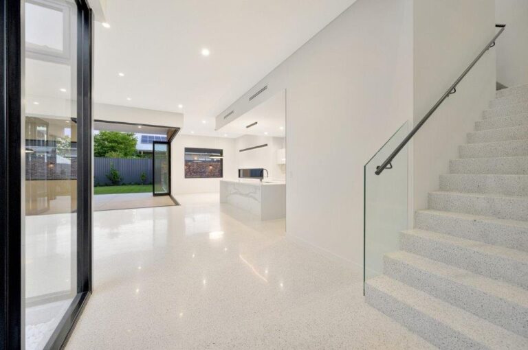 Internal Gloss Finish Polished Concrete Floor Kitchen – Concrete Polishing Experts Perth – DS Grinding