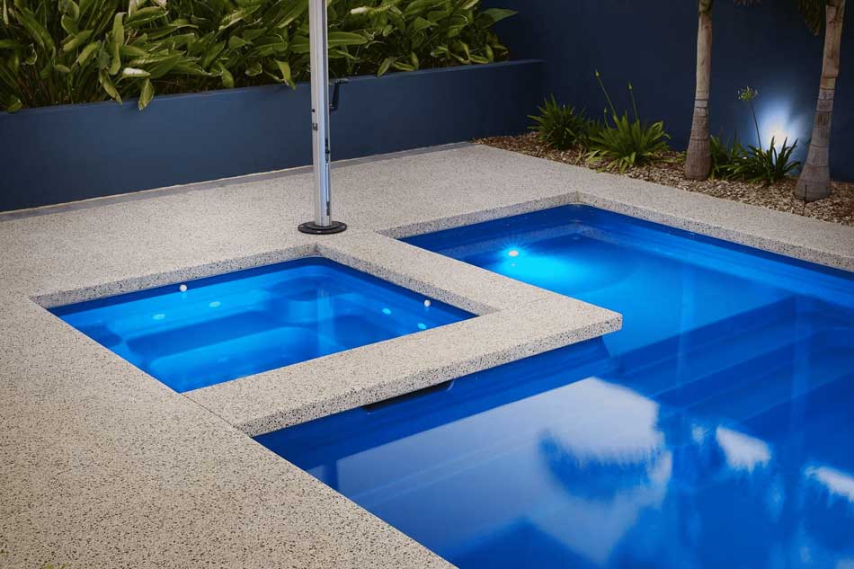 hone concrete pool surround